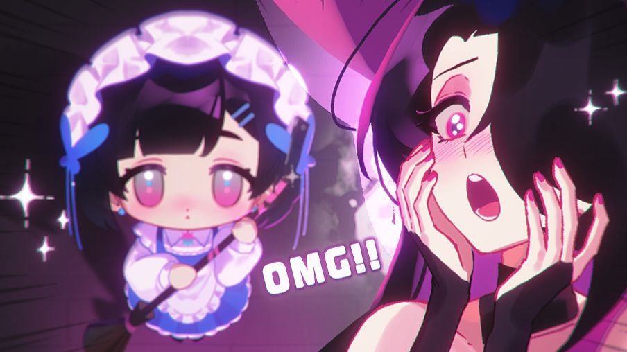 【OC动画】绝对不可以熬夜！除非你是小女仆🥺【魔女夜话小剧场】-bilibilionly同人扶持计划