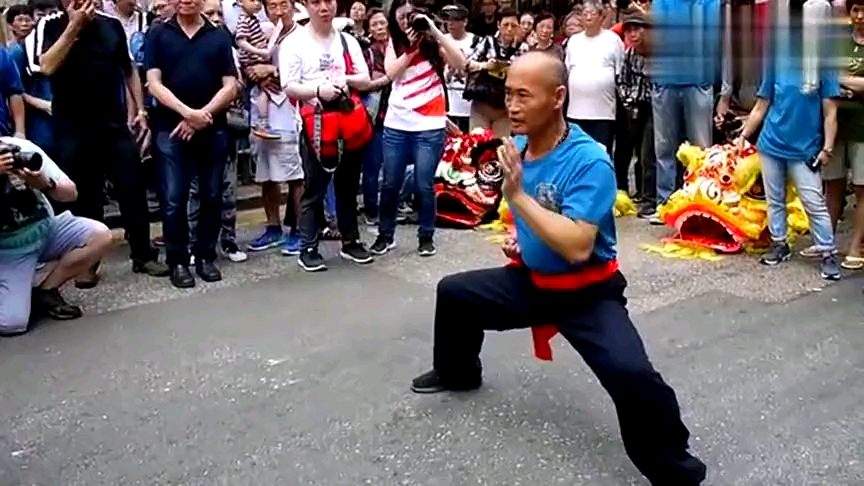 张本良师傅示范洪拳：工字伏虎拳