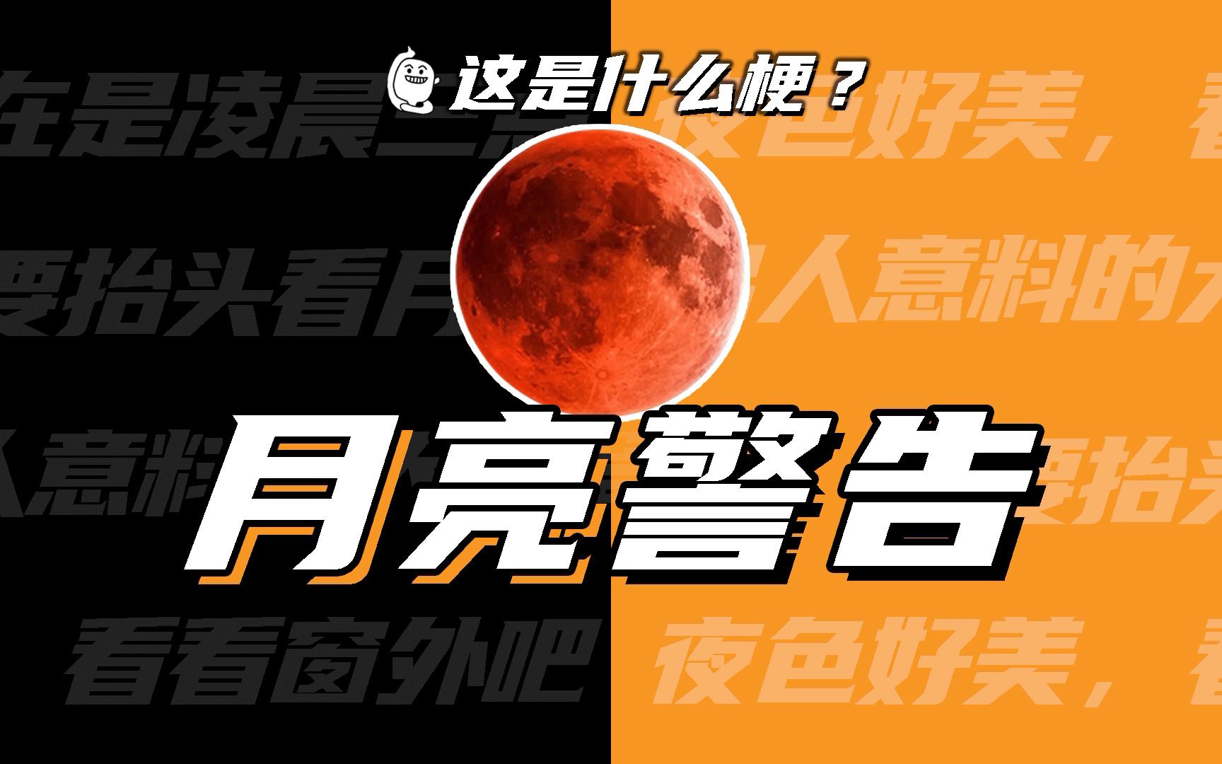 这是什么梗：月色好美，看看窗外吧！月亮警告！