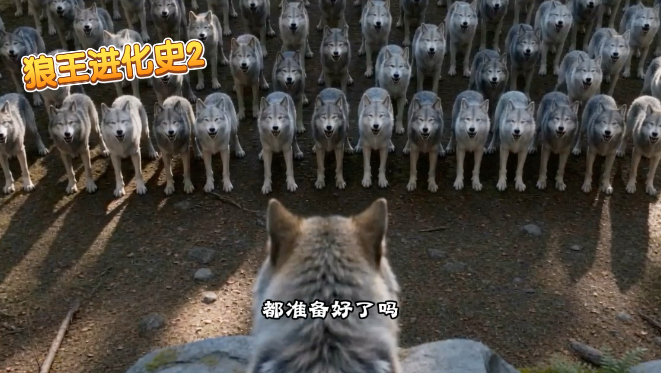 狼王进化史2。是狼是狗？赖着不走。【AI全民制作人】
