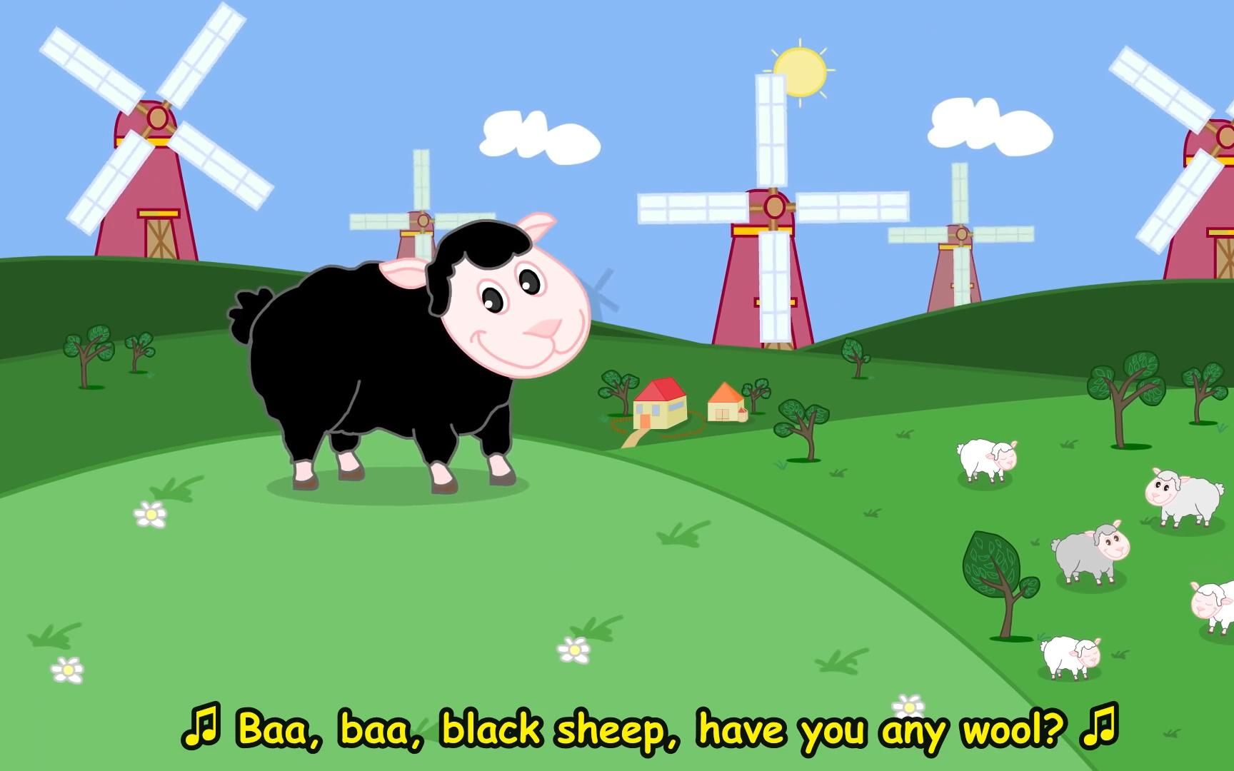 英语启蒙儿歌 小黑羊 Baa baa black sheep