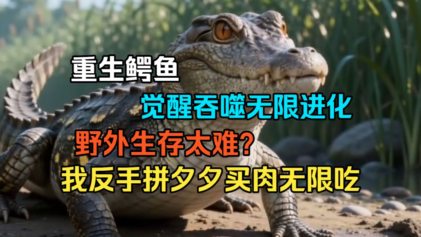 《灵气复苏，开局重生鳄鱼，觉醒吞噬无限进化！别人还在野外生存，我反手拼夕夕买肉无限吃，这是把网购平台玩成进化外挂！》