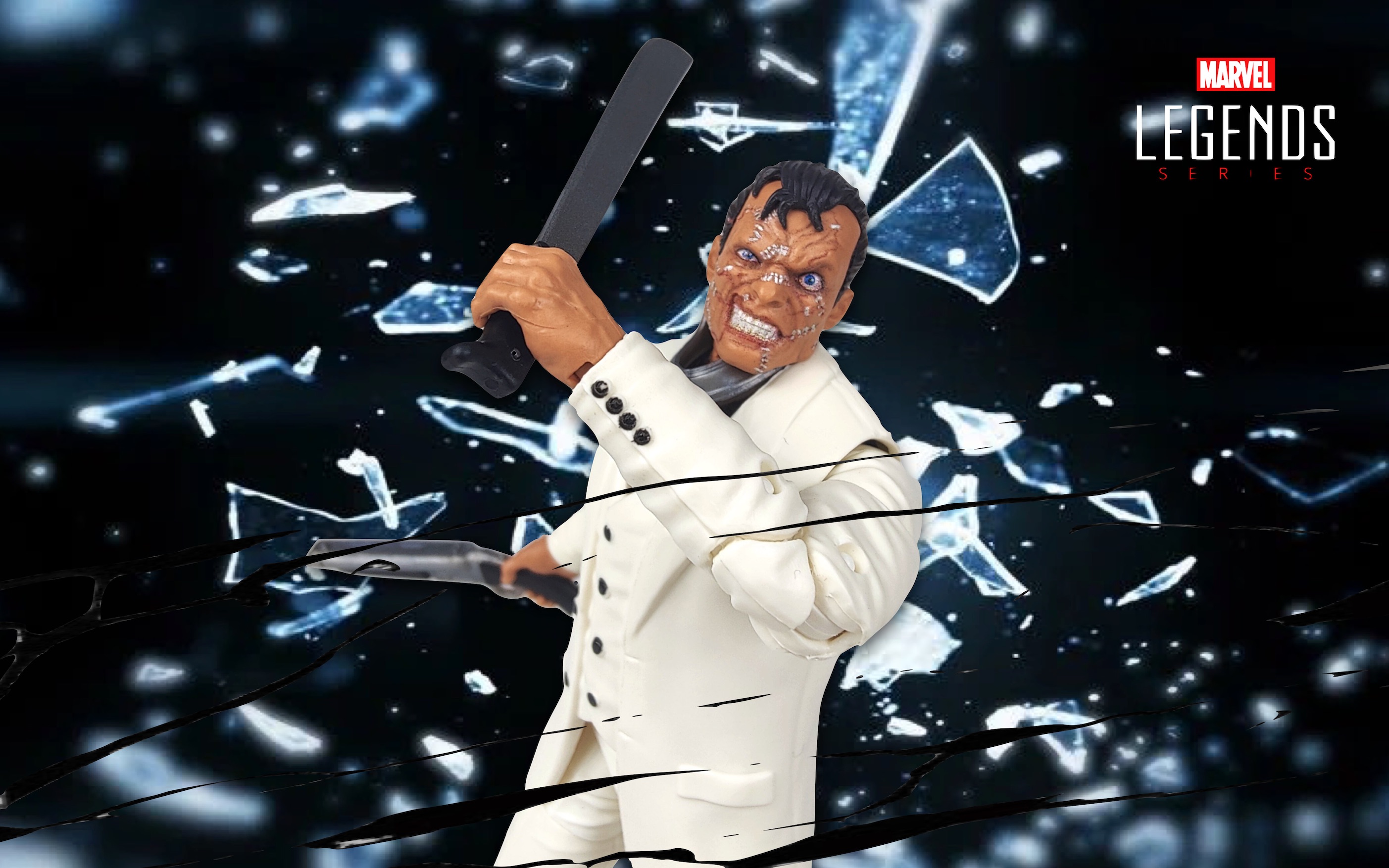 孩之宝 Marvel Legends 拼图 JIGSAW 碎脸 超级反派 可动人偶 开箱评测【AtoZ】