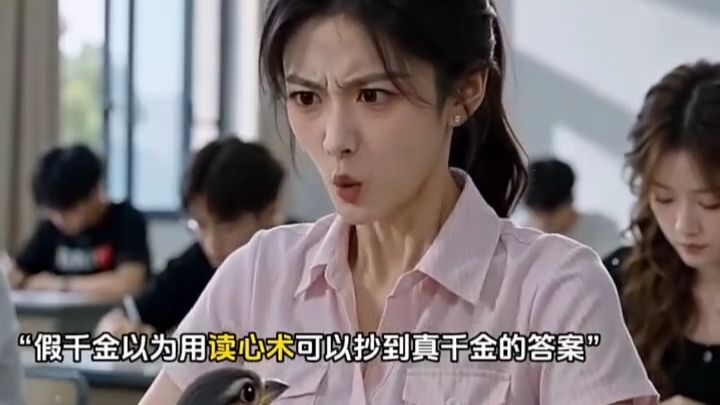 假千金以为用读心术就可以抄到真千金的答案，没想到真千金直接交了个白卷！