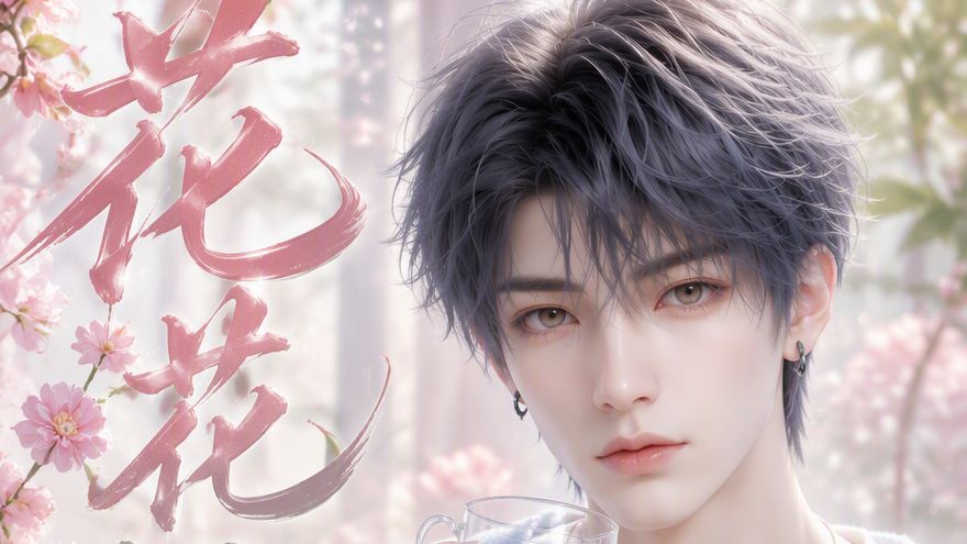 《花花绿茶》p1|审核你好，视频中蓝衣服女生为女扮男装，因此形象展示偏向男生风格，和黑衣服男生均为正常冤家兄弟关系，无不良引导，请注意辨别审核。