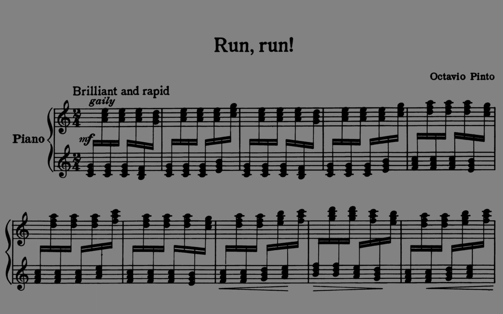 Octavio Pinto 的 Scenas Infantis (童年回忆)-1：Run Run!