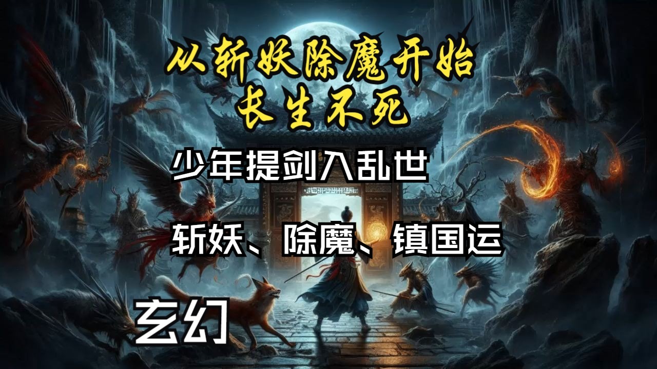 从斩妖除魔开始长生 少年提剑入乱世，斩妖、除魔、镇国运；以敌血祭道，踏白骨成仙，只为推开那扇长生门，看人间再得千年太平。
