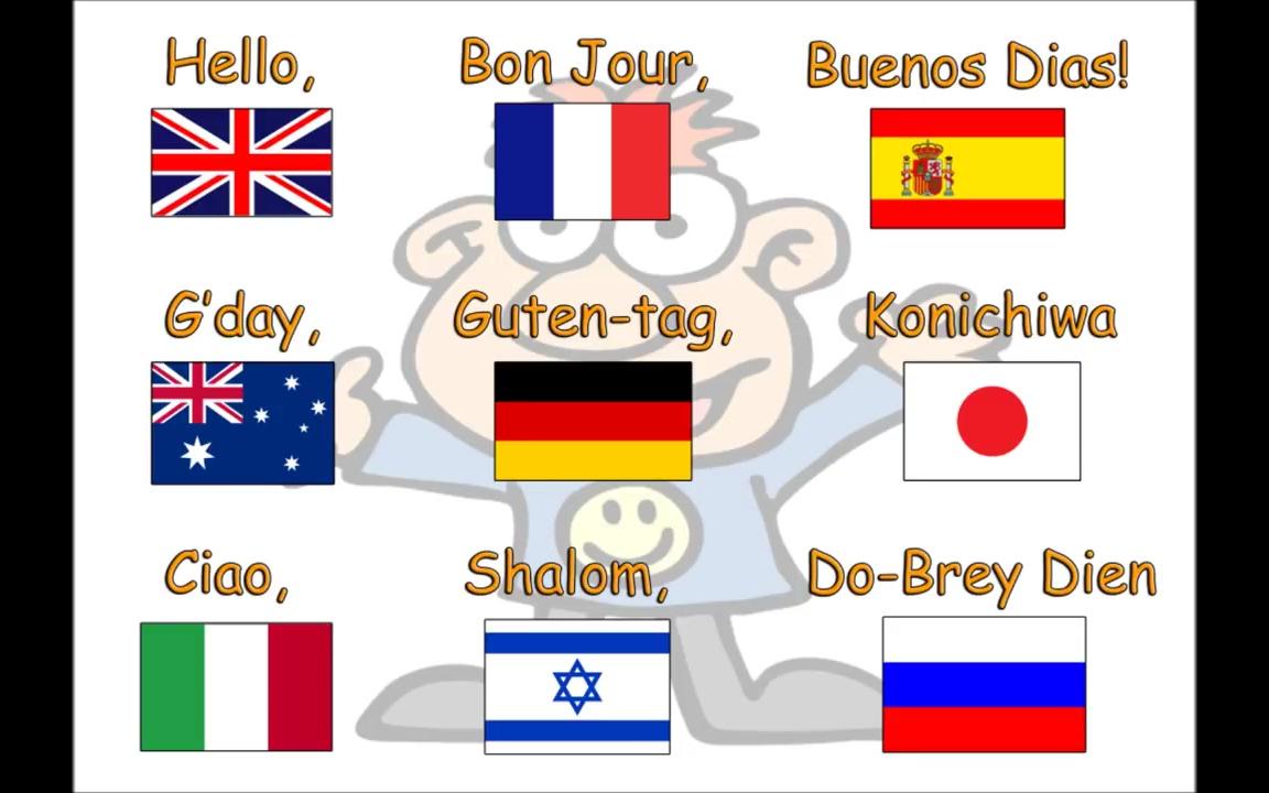 Hello To All The Children Of The World 9个国家的问候语