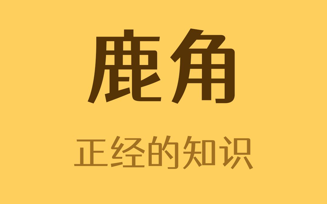 鹿角的一生