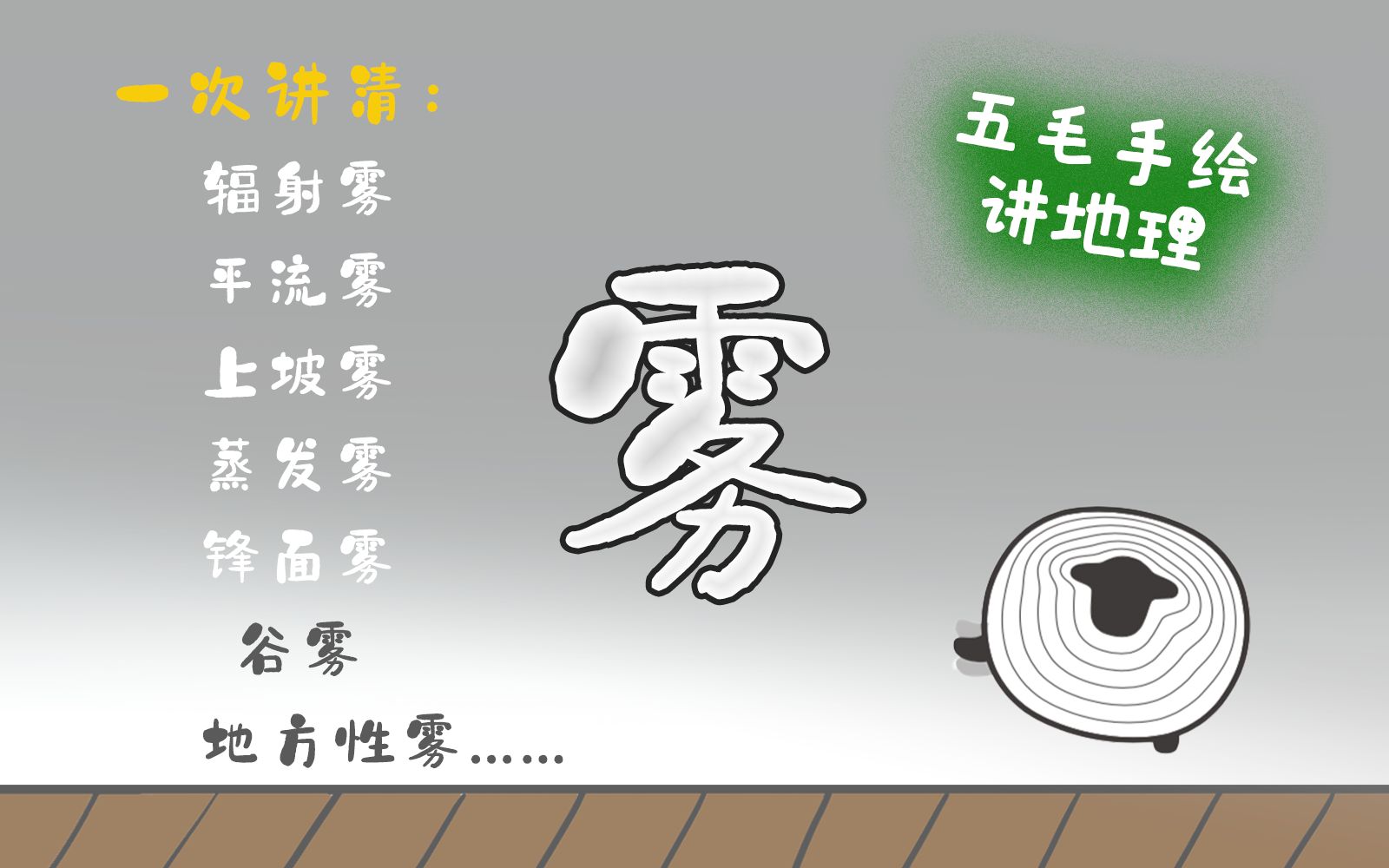 一口气说清七种类型的雾！【羊羊地理 | 手绘动画35】