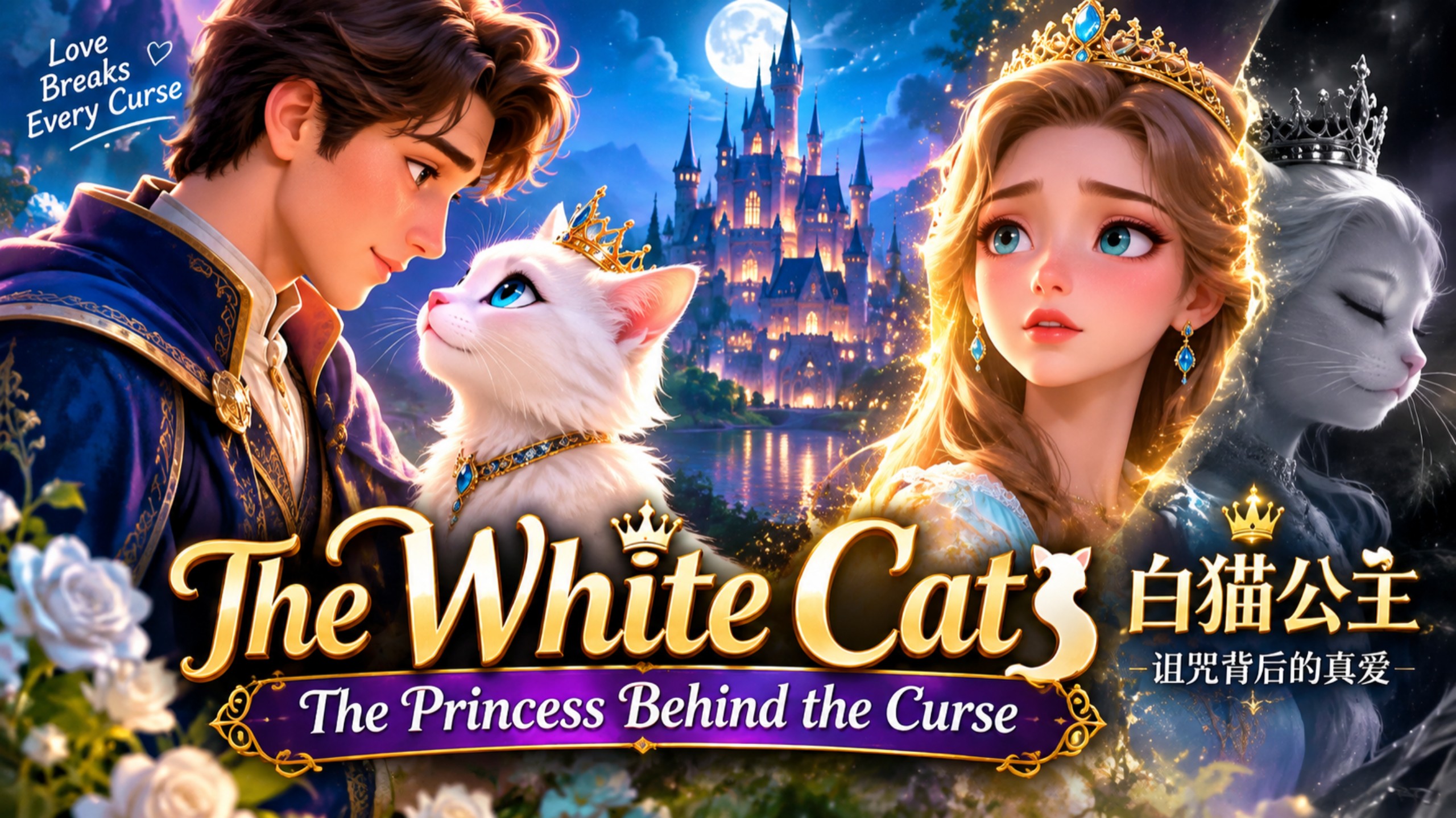 “The White Cat’s Secret | The Curse That Only True Love Could Break” English