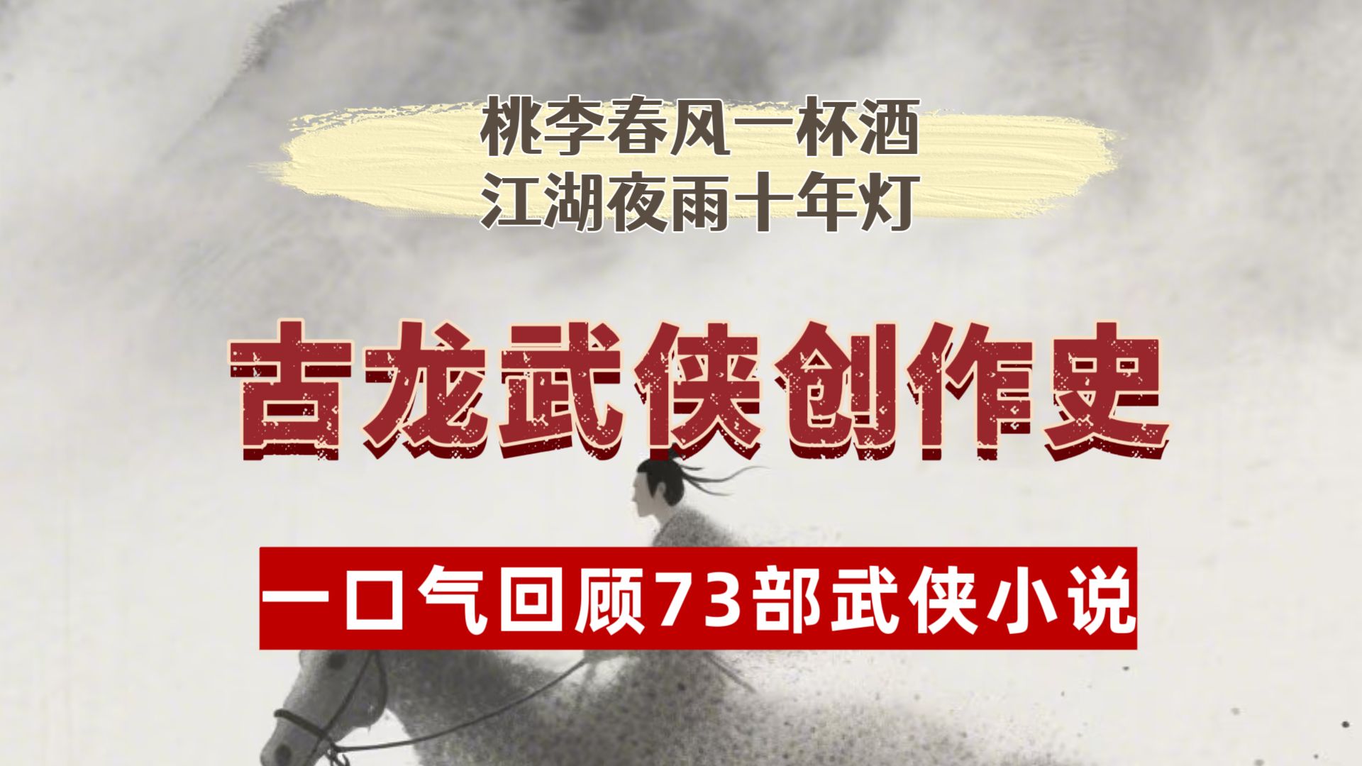 一口气回顾73部小说！深度解析古龙的武侠小说创作史