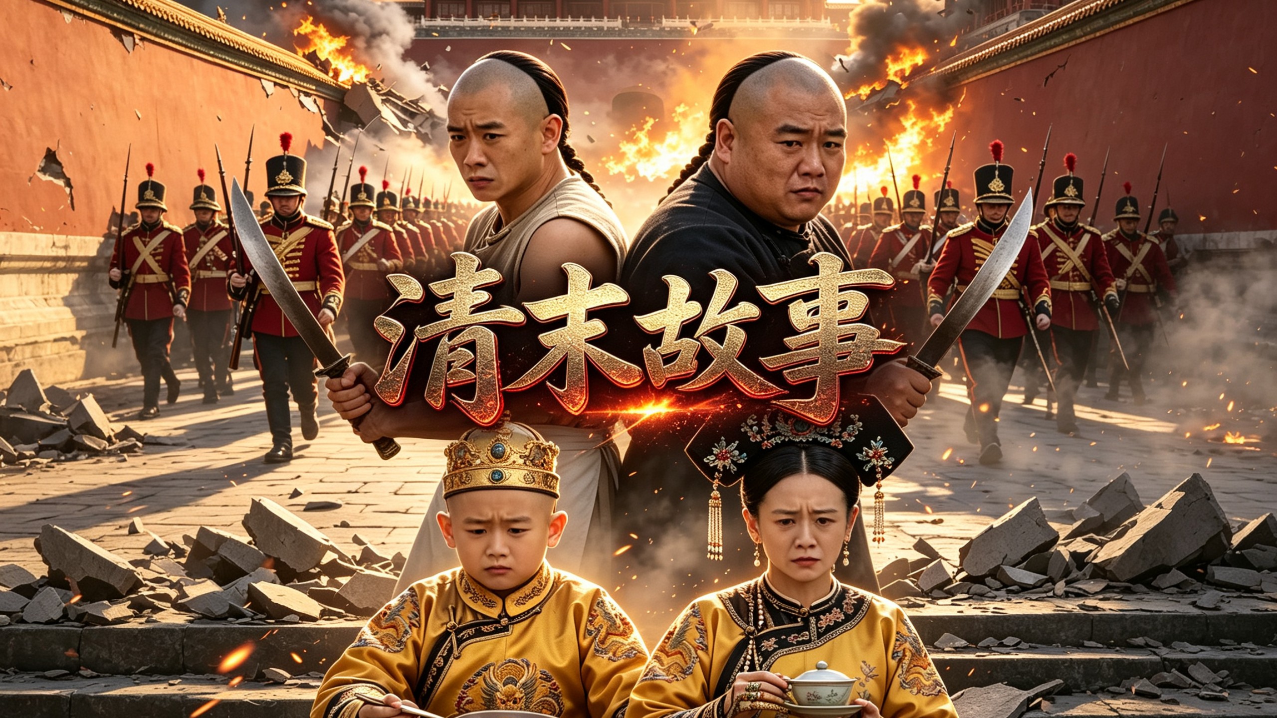 清末故事：清朝末年，宫中腐败，小王爷和大多数人仍不知悔改，灾难降临