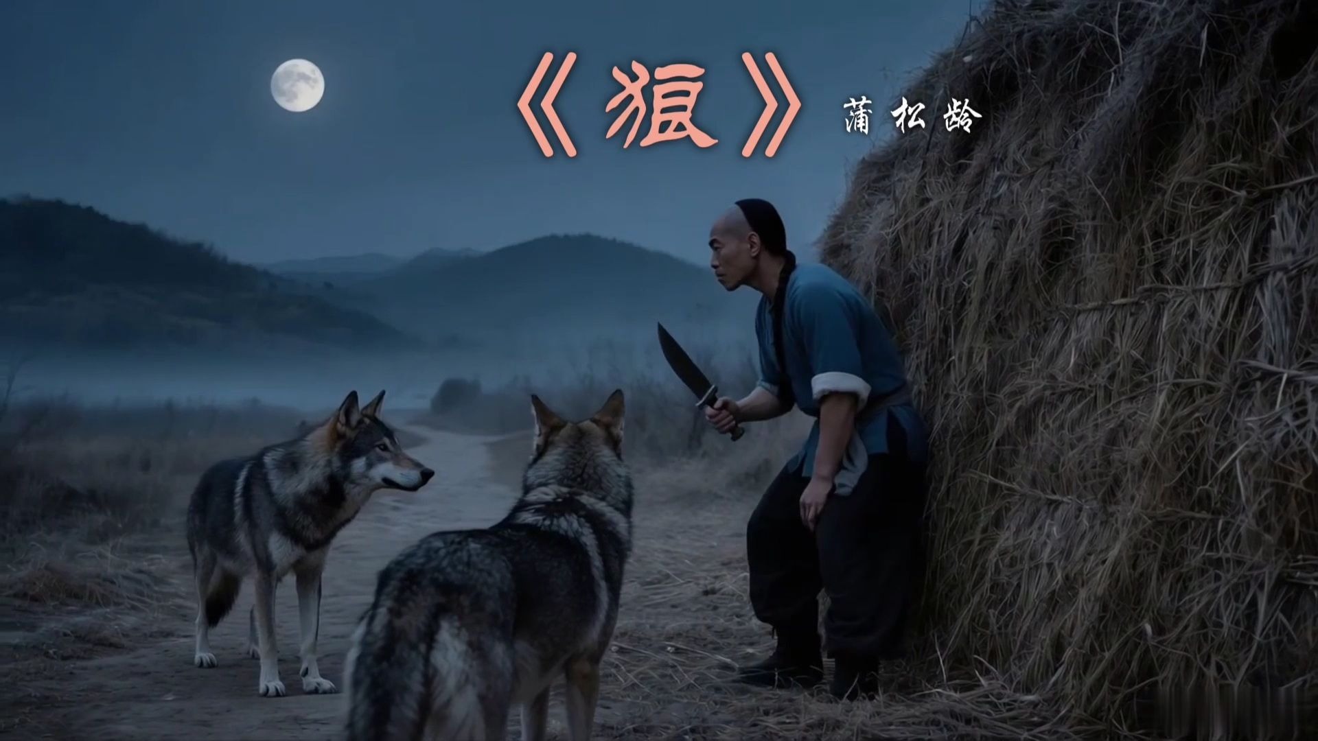 看视频学蒲松龄《狼》，深夜屠夫与二狼的生死博弈