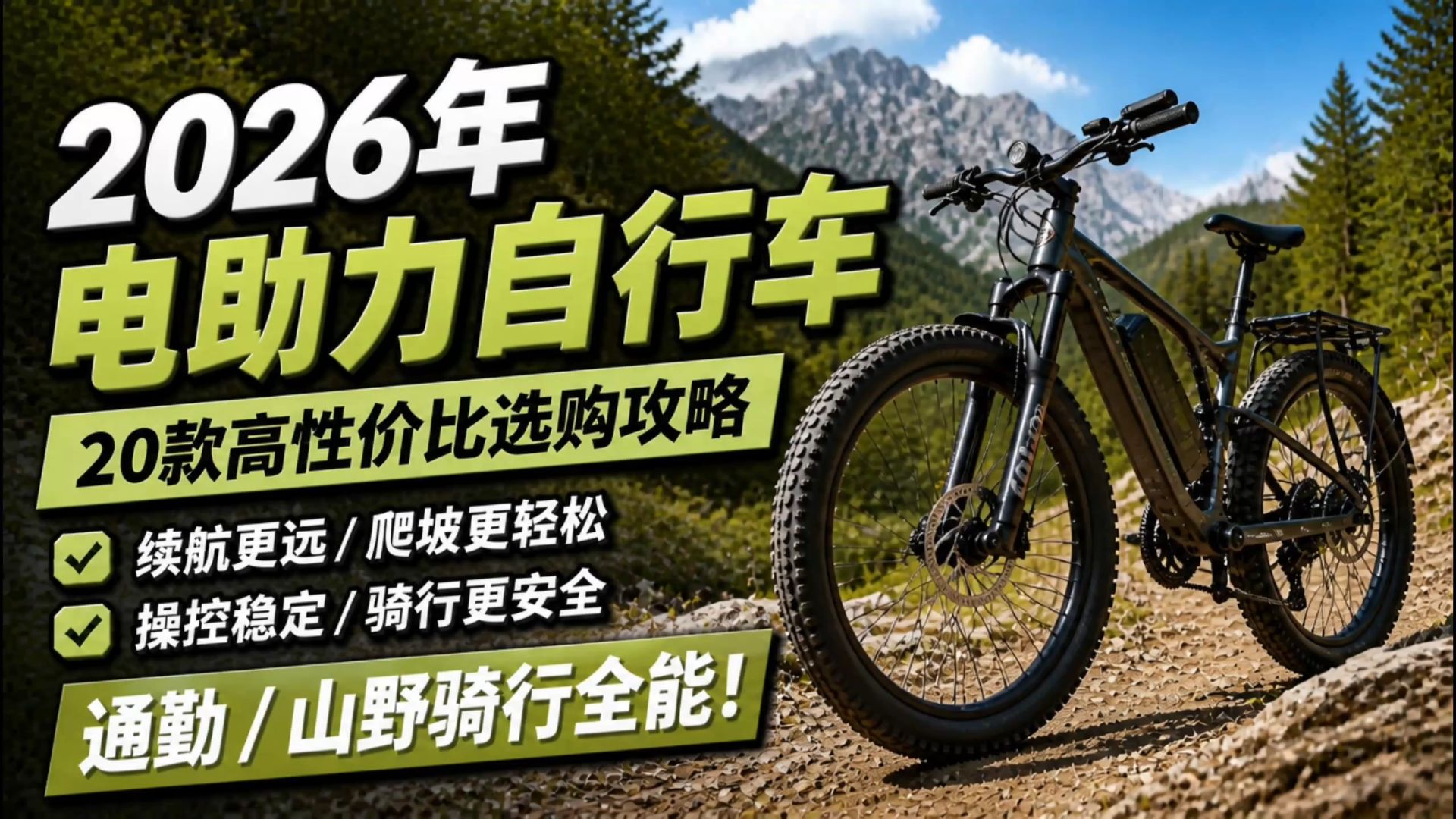 【电助力自行车测评】2026电助力自行车怎么选？20款热门自行车深度横评，千元入门到万元旗舰选购避坑指南，飞鸽/BAICYCLE/五羊/永久/凤凰/MIKUA