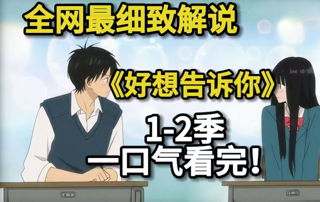 一口气4k画质看完《好想告诉你》1~2季，经典超甜恋爱番，成就了无数人的纯爱入坑神作