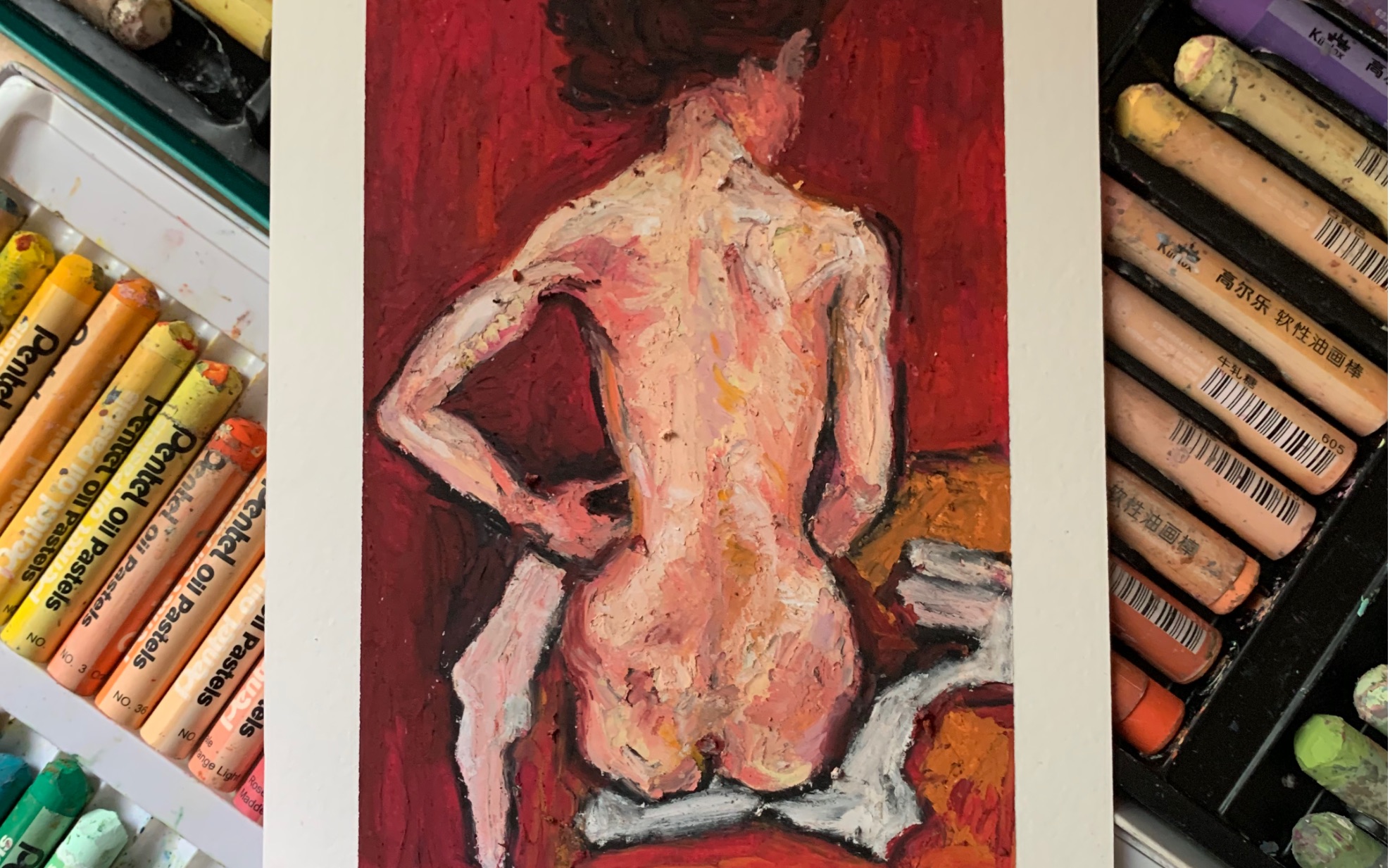 【油画棒】缩小版爱德华·蒙克《裸女》