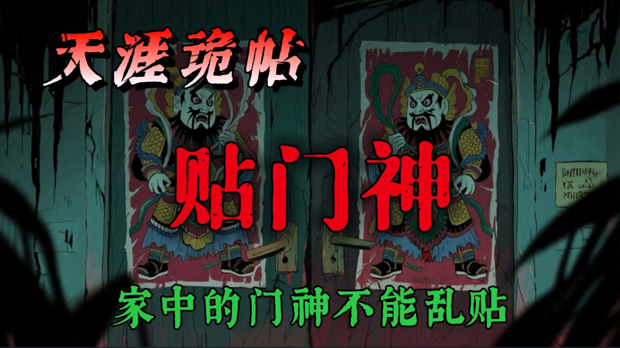 【天涯诡帖】门神不可以乱贴，讲述一个我贴错门神所经历的恐怖故事