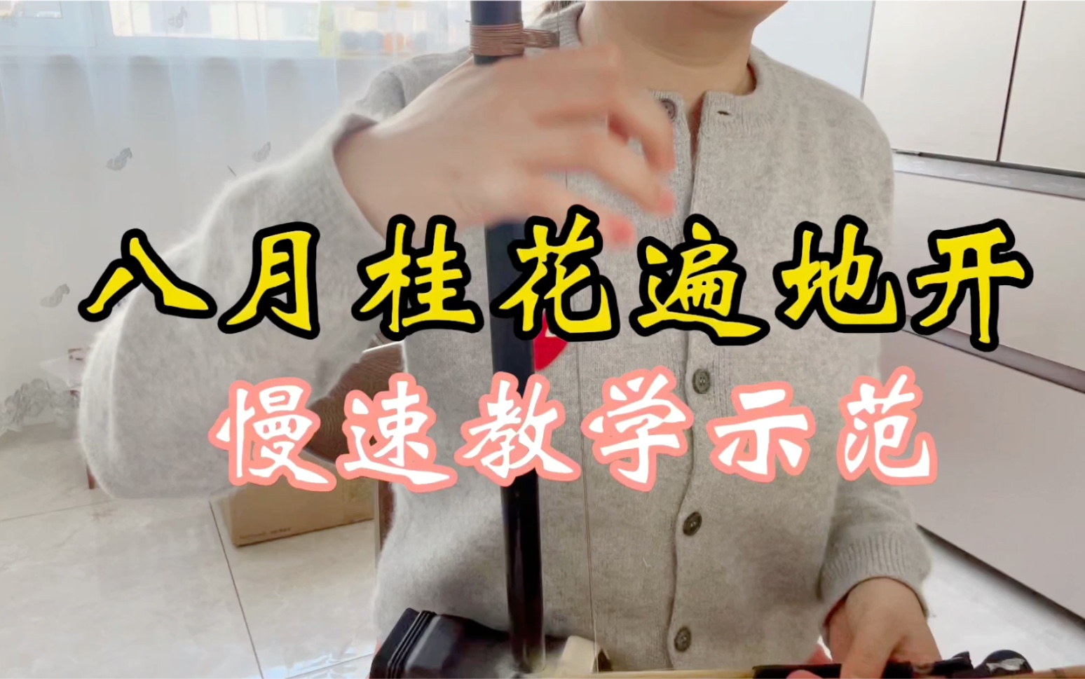 二胡入门-八月桂花遍地开-慢速示范【仅供参考】