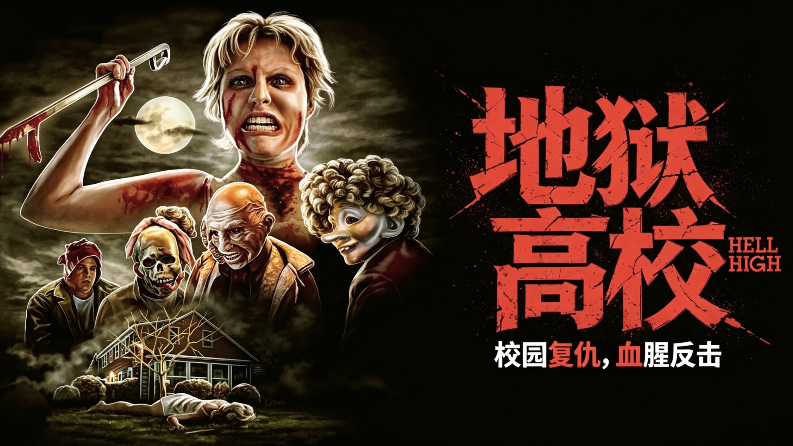 《地狱高校》1989.我唾弃你的坟墓校园版【冷门Cult】【胆小勿入】【狂暴怒火】