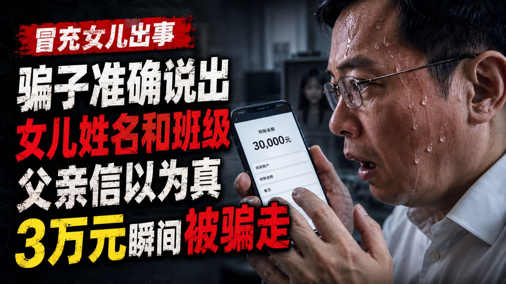 骗子准确说出女儿姓名和班级，父亲信以为真，3万元瞬间被骗走