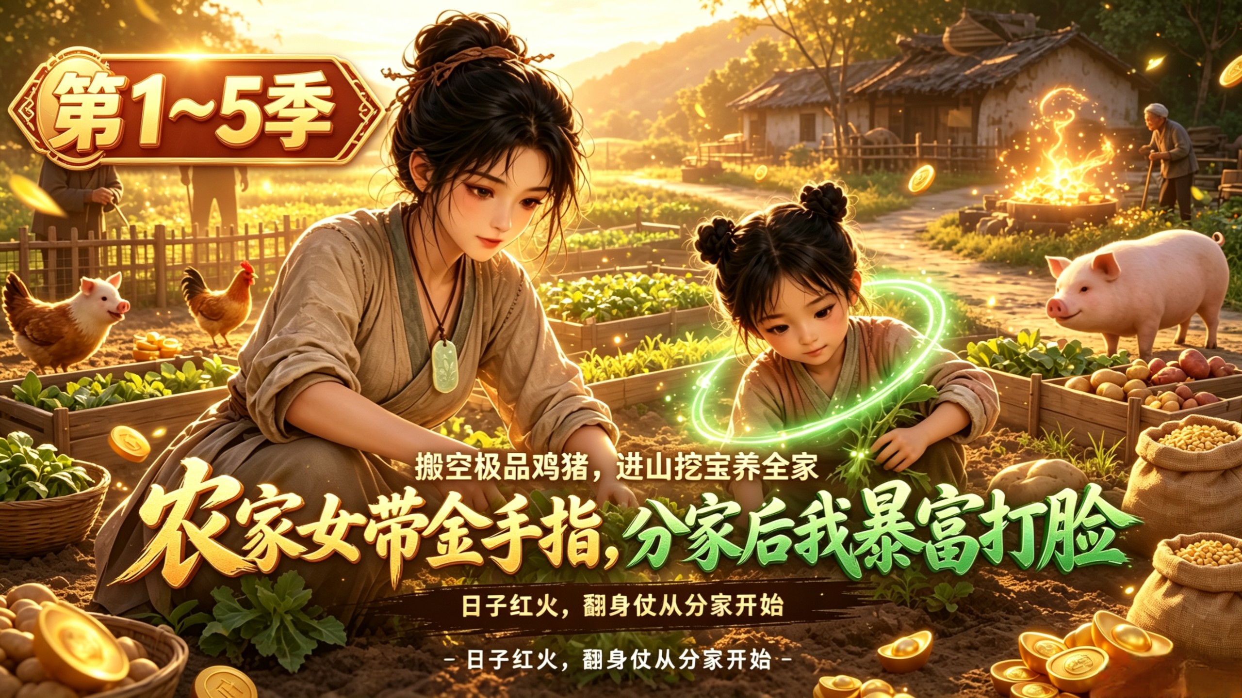 〖漫〗第1-5季，农家女带金手指，分家后我暴富打脸