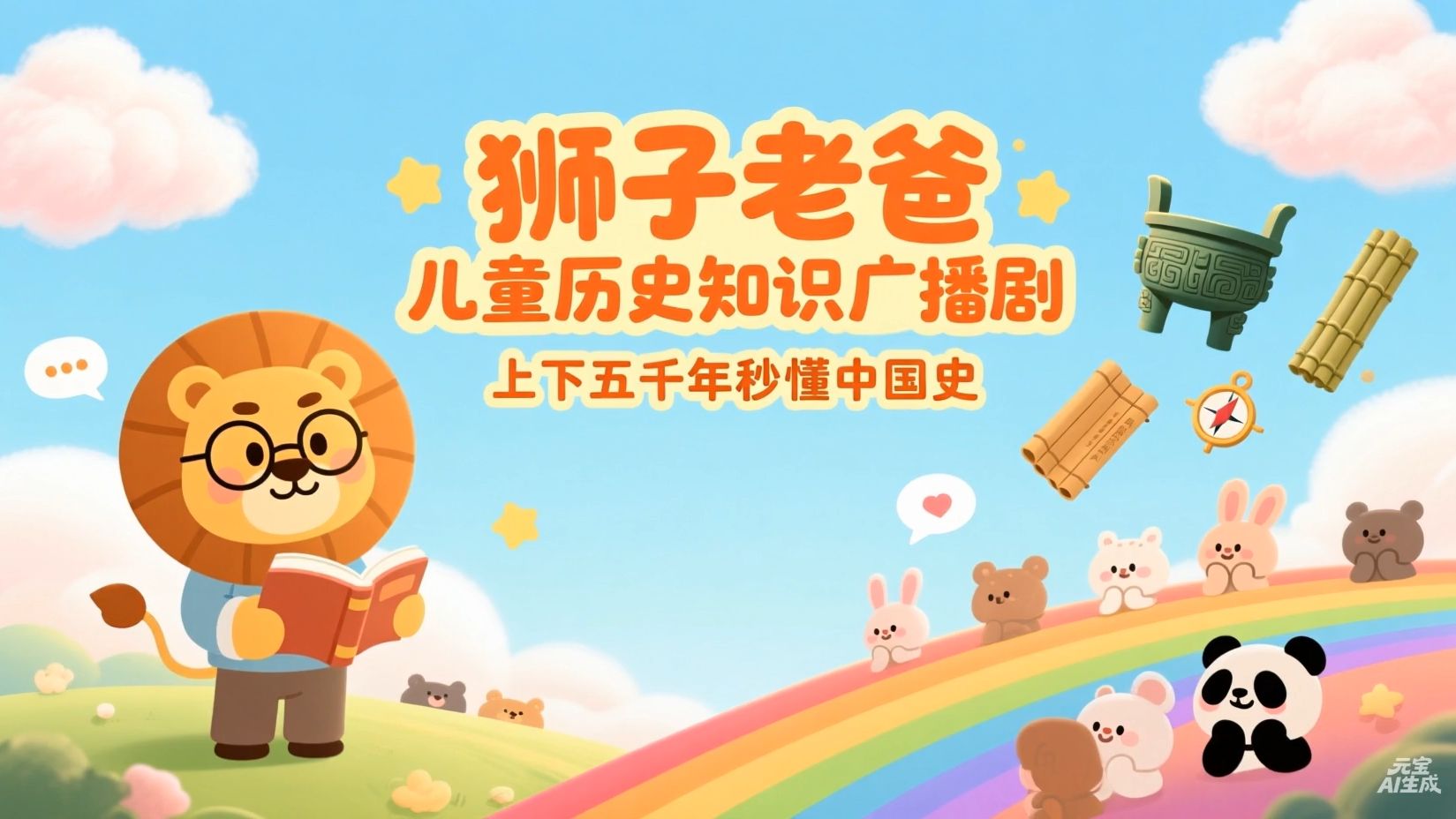 【纯音频】狮子老爸《儿童历史知识广播剧：上下五千年秒懂中国史》【1】
