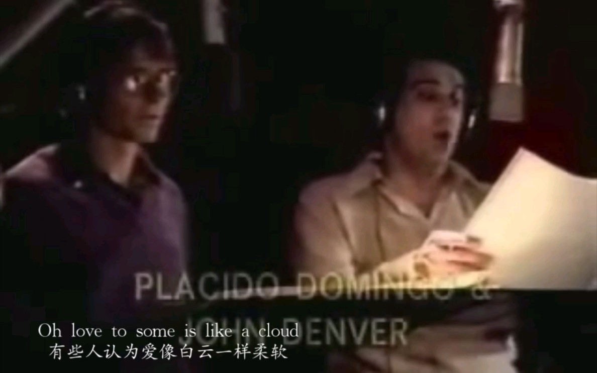 Perhaps Love自制中英双语字幕 John Denver&amp;Placido Domingo1981录音室版
