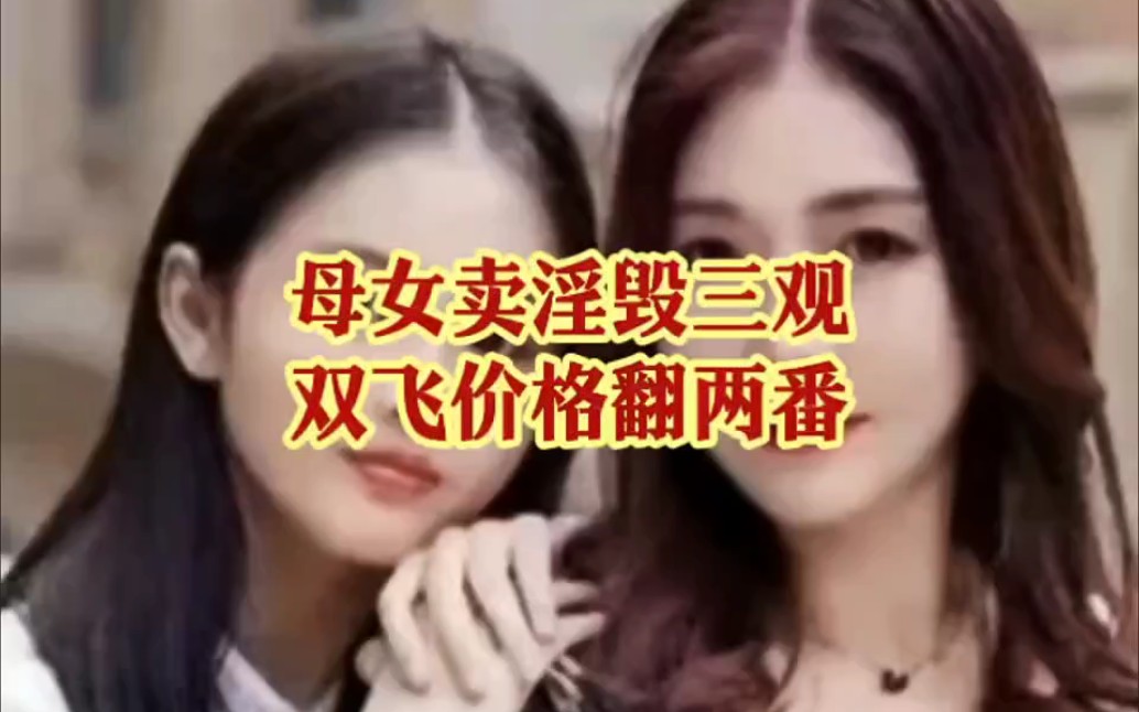 母女卖淫毁三观，双飞价格翻两番。