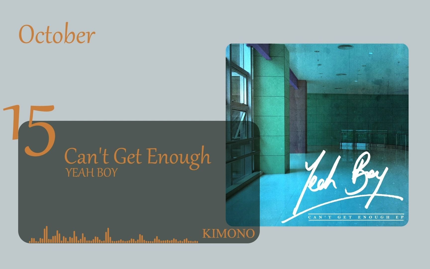 【每日推荐】2014-05-02 YEAH BOY - Can't Get Enough