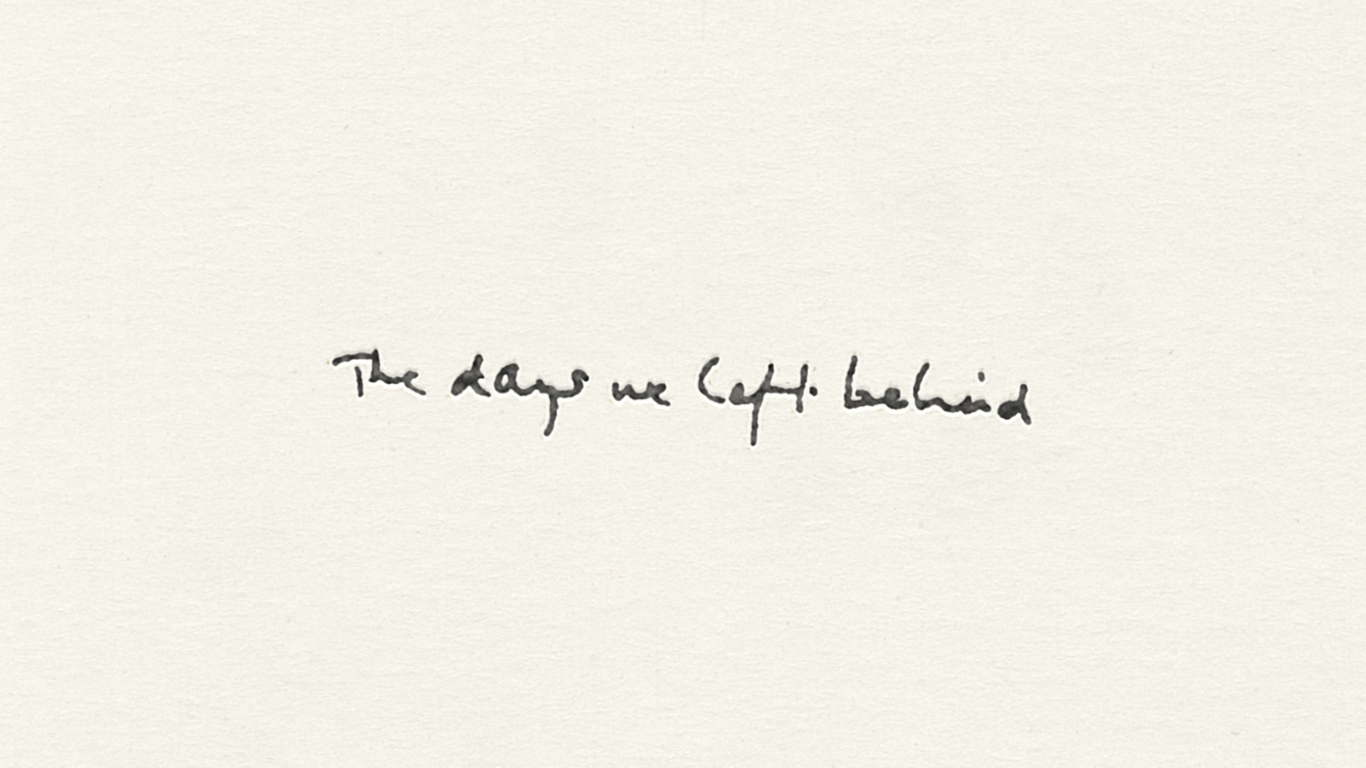 Days We Left Behind-Paul McCartney