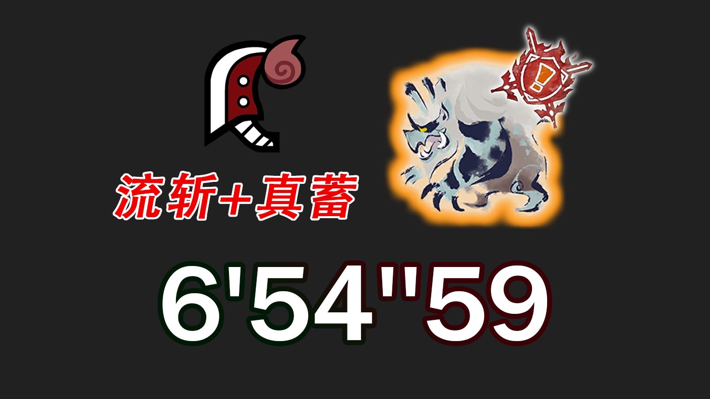 【MHRS】流斩真蓄 大剑 特别探究：雪鬼兽 6'54''59 三无规则