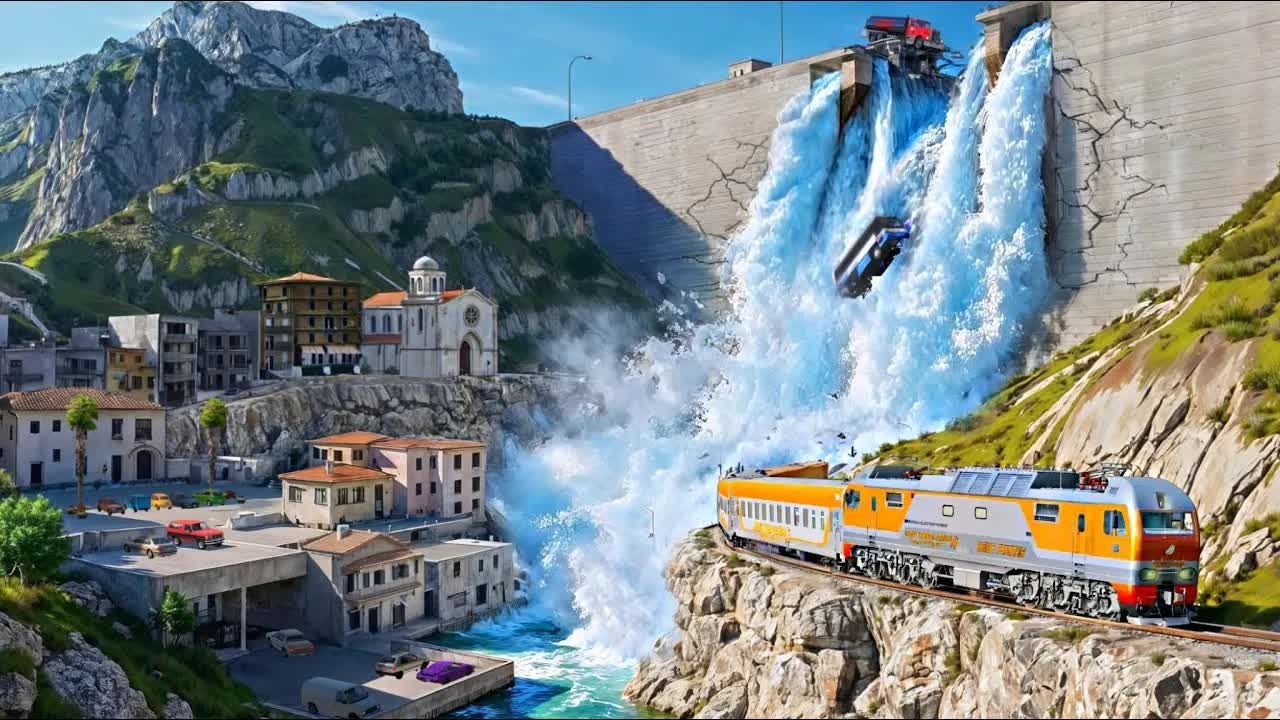 【4K/BeamNG】中字 大电影 《狂澜入侵》CHAOS FLOOD │ Unstoppable BeamNG Drive Disaster