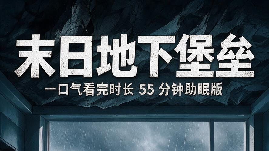 一口气看完时长55分钟《末日地下堡垒》助眠版，祝大家晚安好梦。
