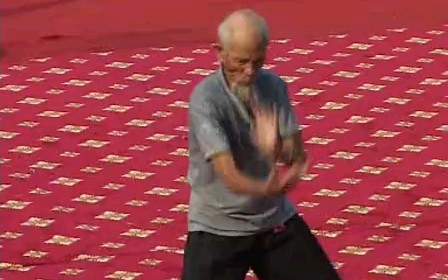 九十岁的洪拳宗师梁大友打洪拳