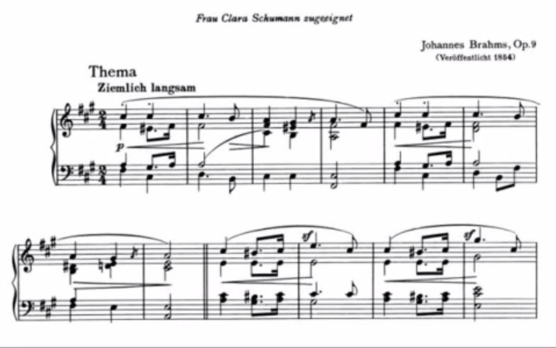 【勃拉姆斯/舒曼主题变奏曲】Brahms - Variations on a Theme of Robert Schum