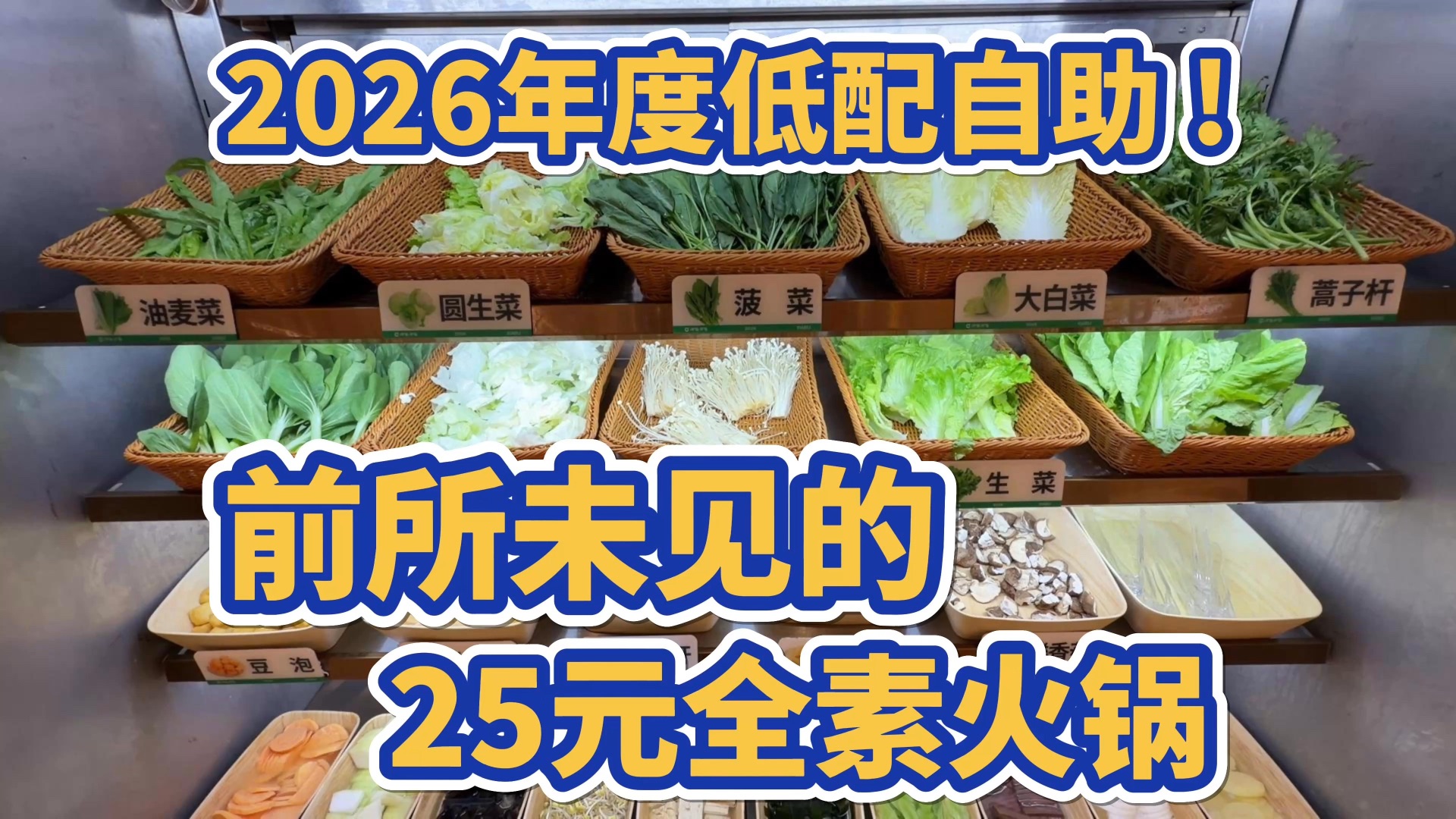 2026年度低配自助，25元全素火锅，前所未见！