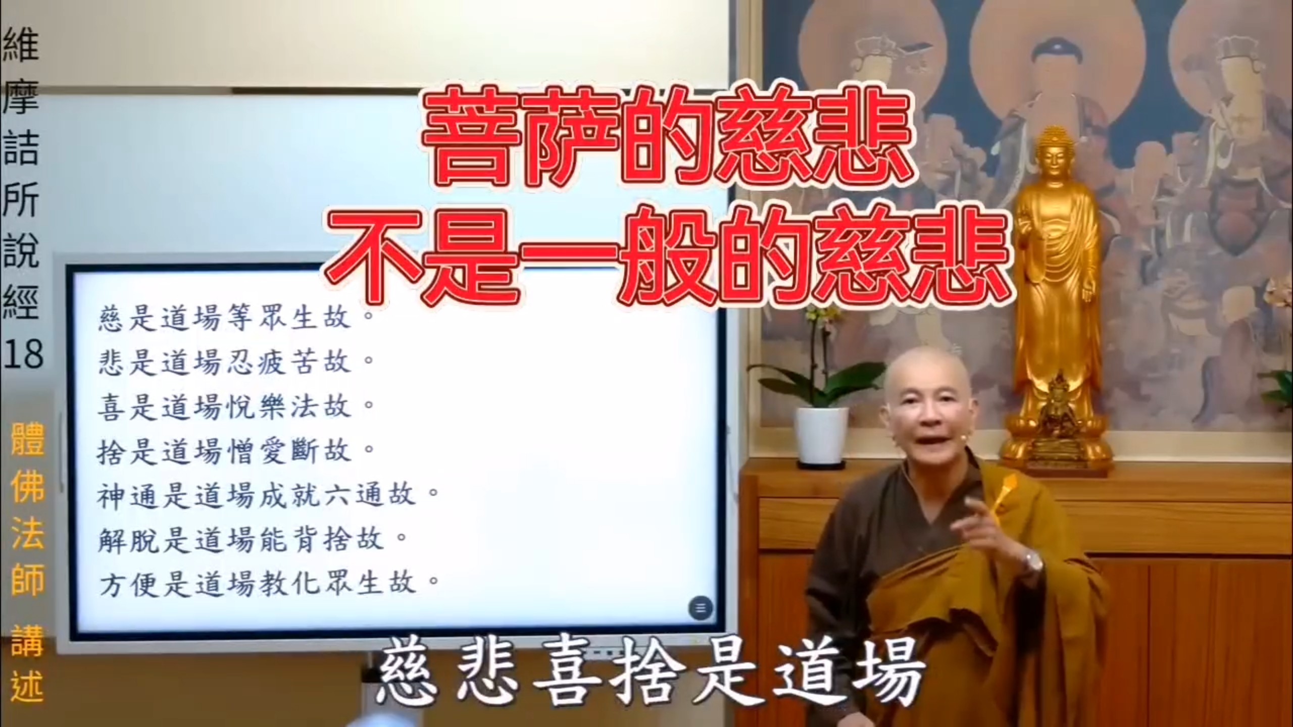 体佛法师:菩萨的慈悲，不是一般的慈悲