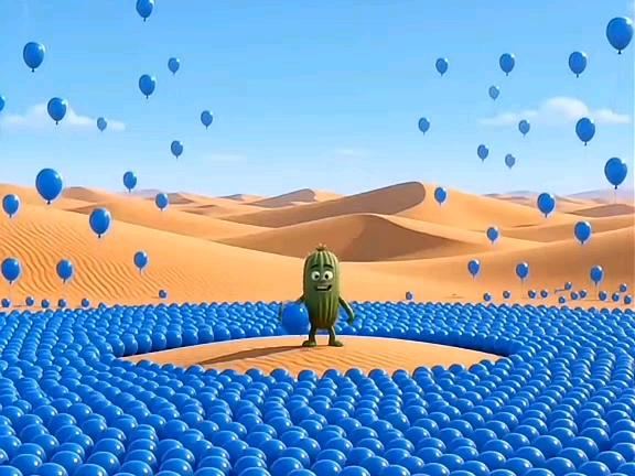 我最讨厌红色的气球。