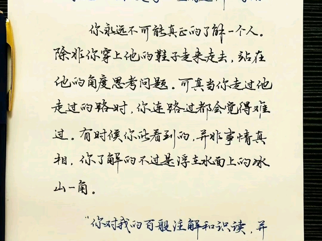 你对我的百般注解和识读 并不构成万分之一的我