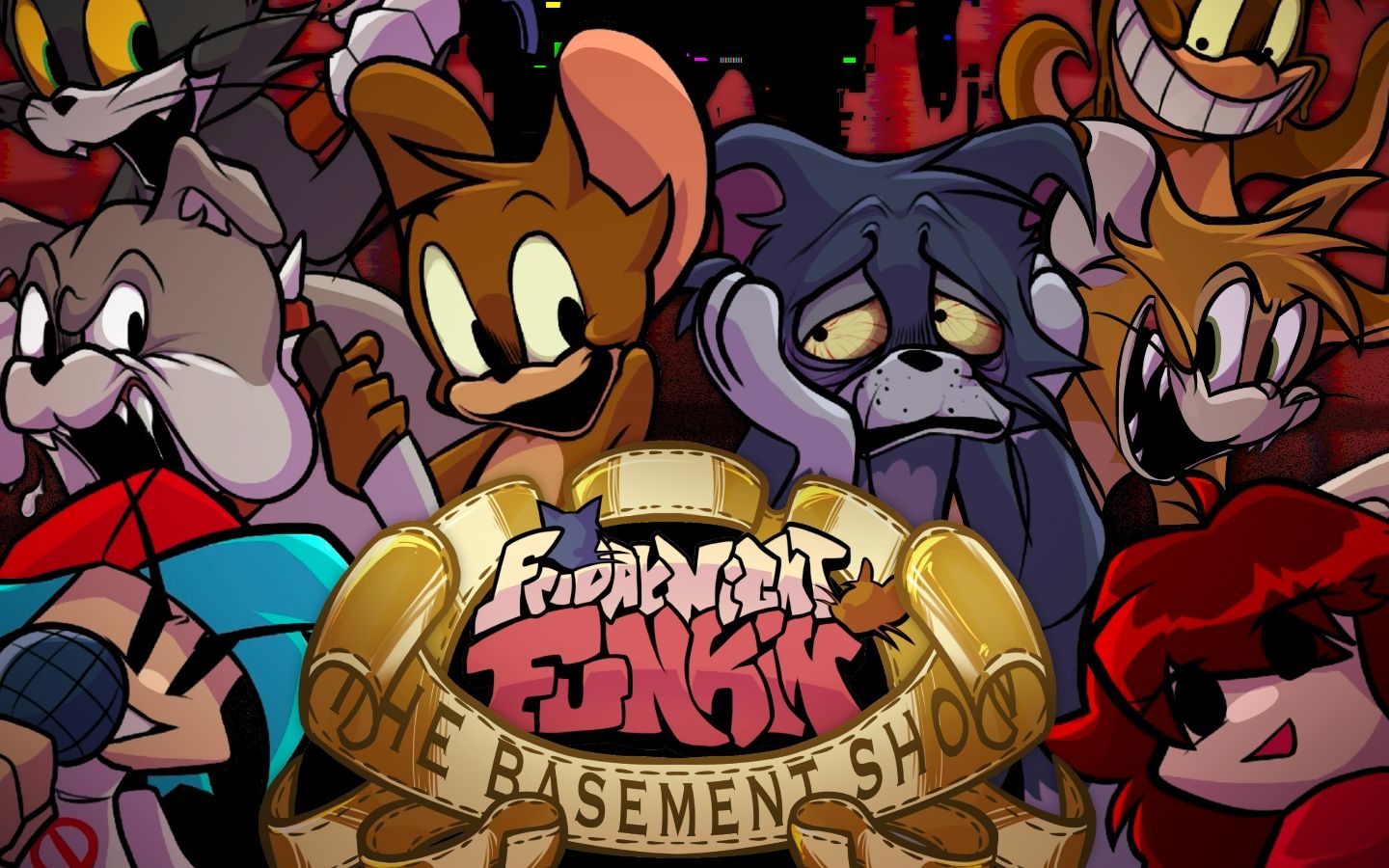 【FNF猫和老鼠模组】[Friday Night Funkin':The Basement Show]周五夜放克：地窖秀1.0全流程官方演示【已对不宜内容和谐】