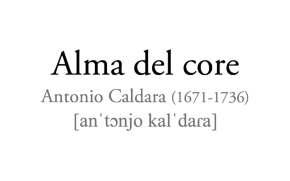 【咏叹调】Alma del core（我心的灵魂）IPA音标