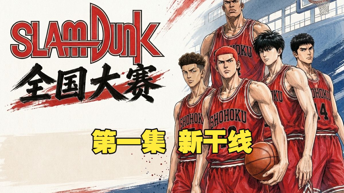 （圆梦版）灌篮高手全国大赛第一话|AI自制
