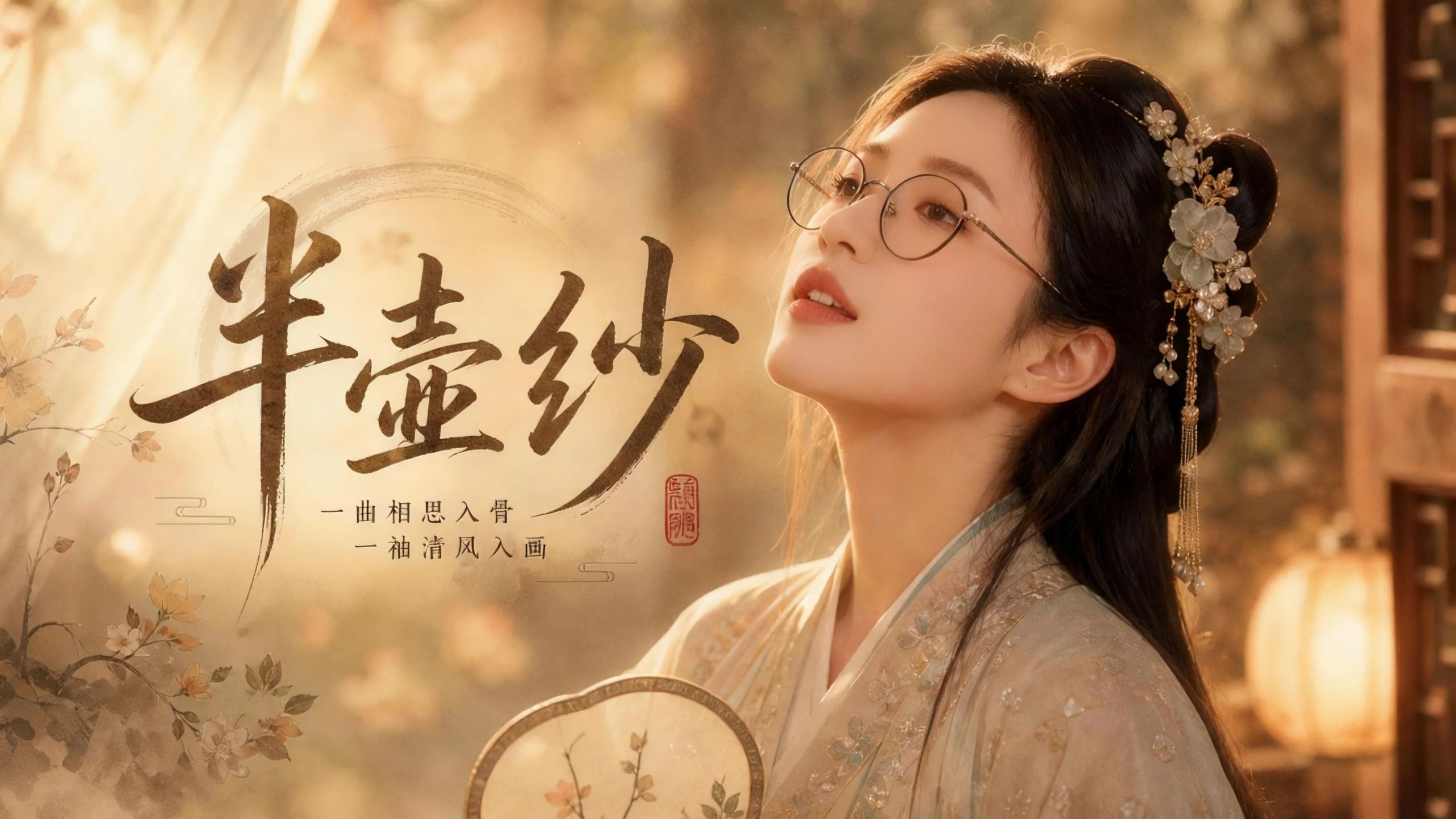 墨染一池青花，半壶清茶一袖轻纱 ，揽尽云霞，一笑了尘缘。