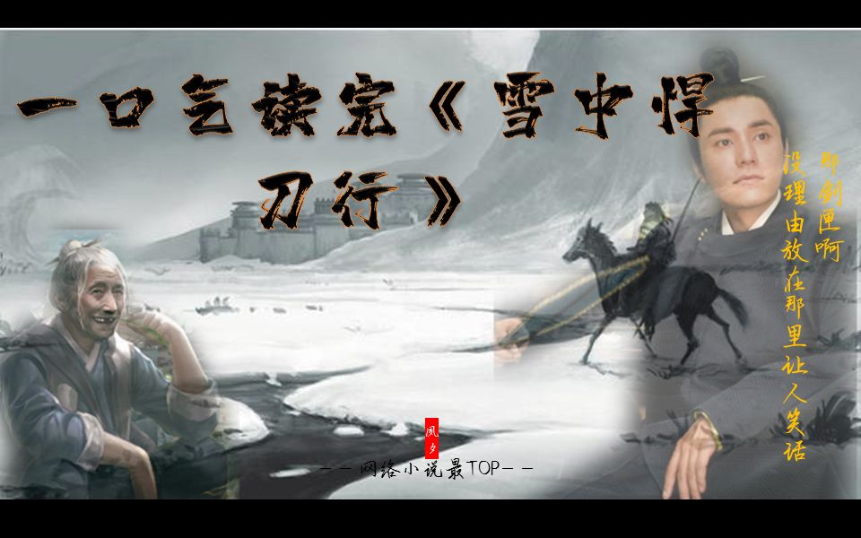 【夙读百万字】一口气读完450万字的《雪中悍刀行》，这才是江湖！这才是雪中！