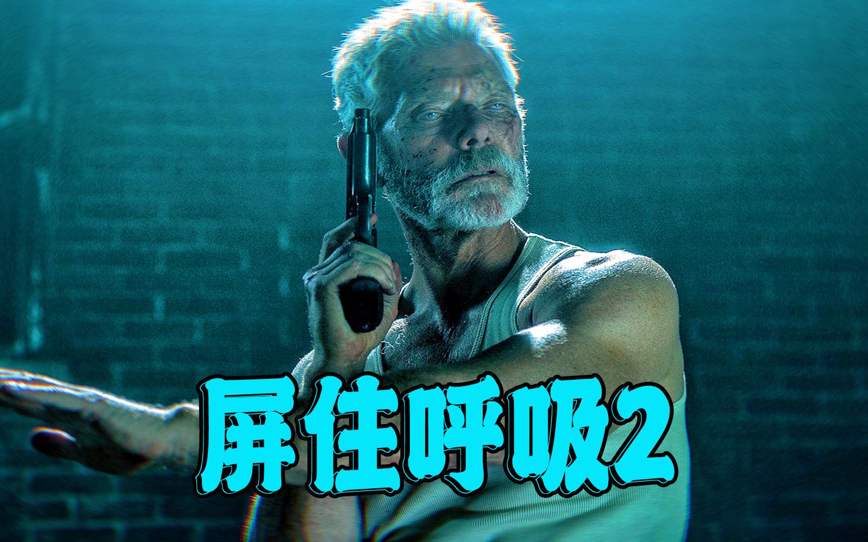 惊悚片《屏住呼吸2》，狗狗被杀孩子被抢，失明老兵怒斗悍匪