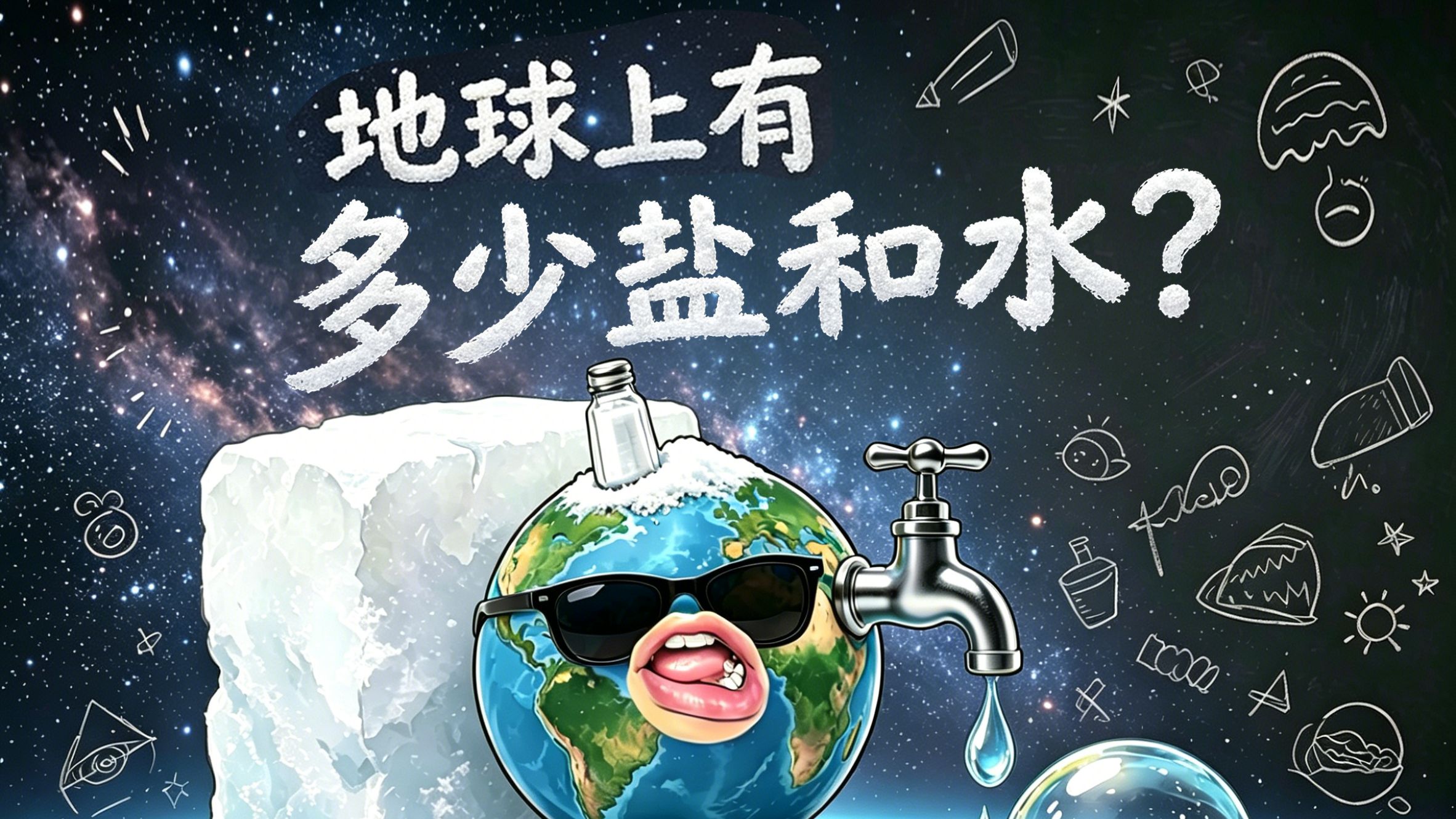 1分钟搞懂地球上有多少盐和水