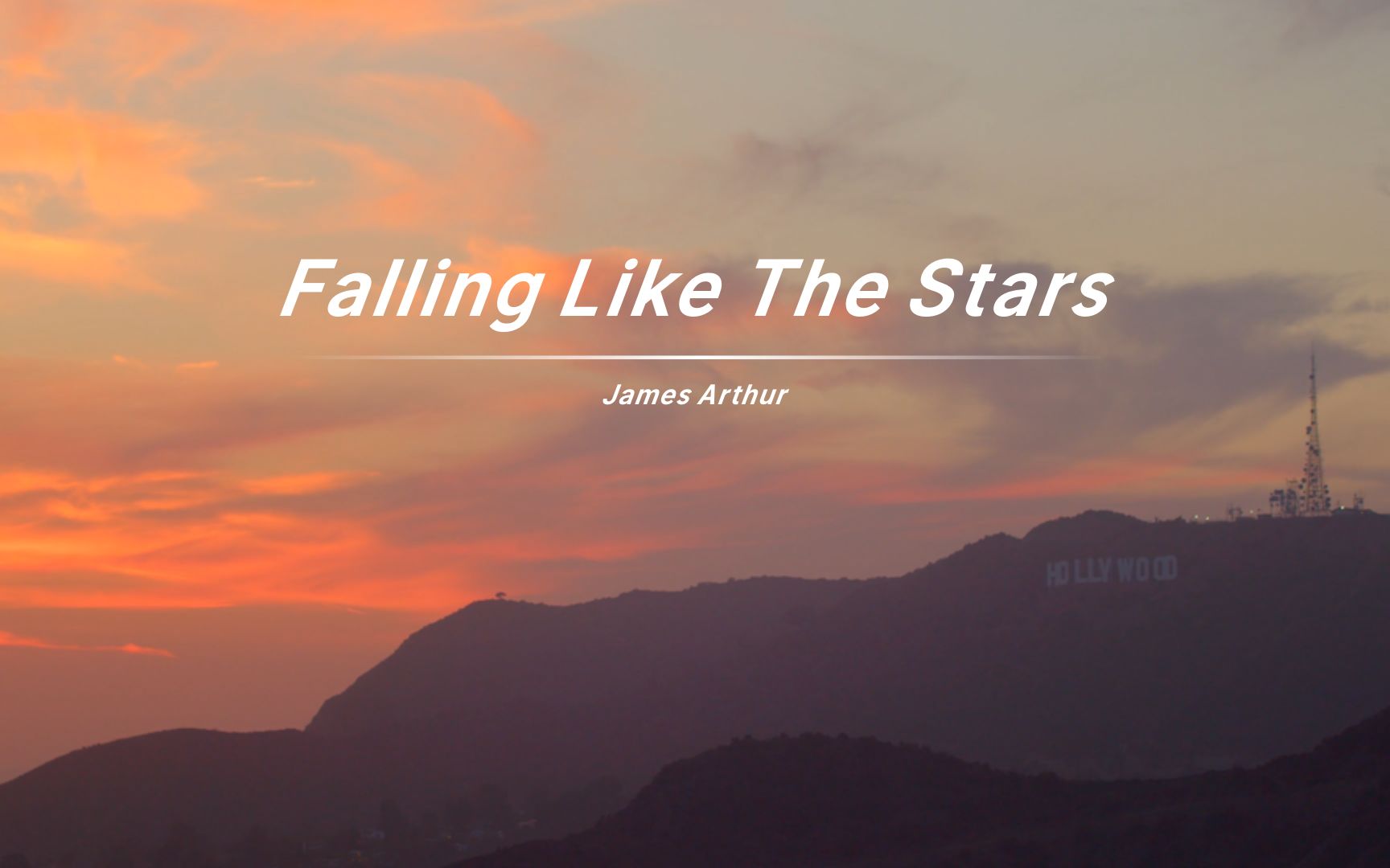 缓缓地节奏和他的音色搭配在一起《Falling Like The Stars》太有意境了