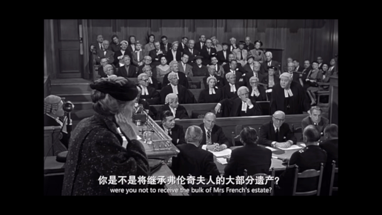 《控方证人》片段，法庭提问环环相扣