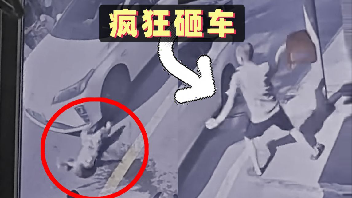 小孩突然蹿出被撞倒，家长暴怒狂砸小车！司机吓得不敢下车【1948期】